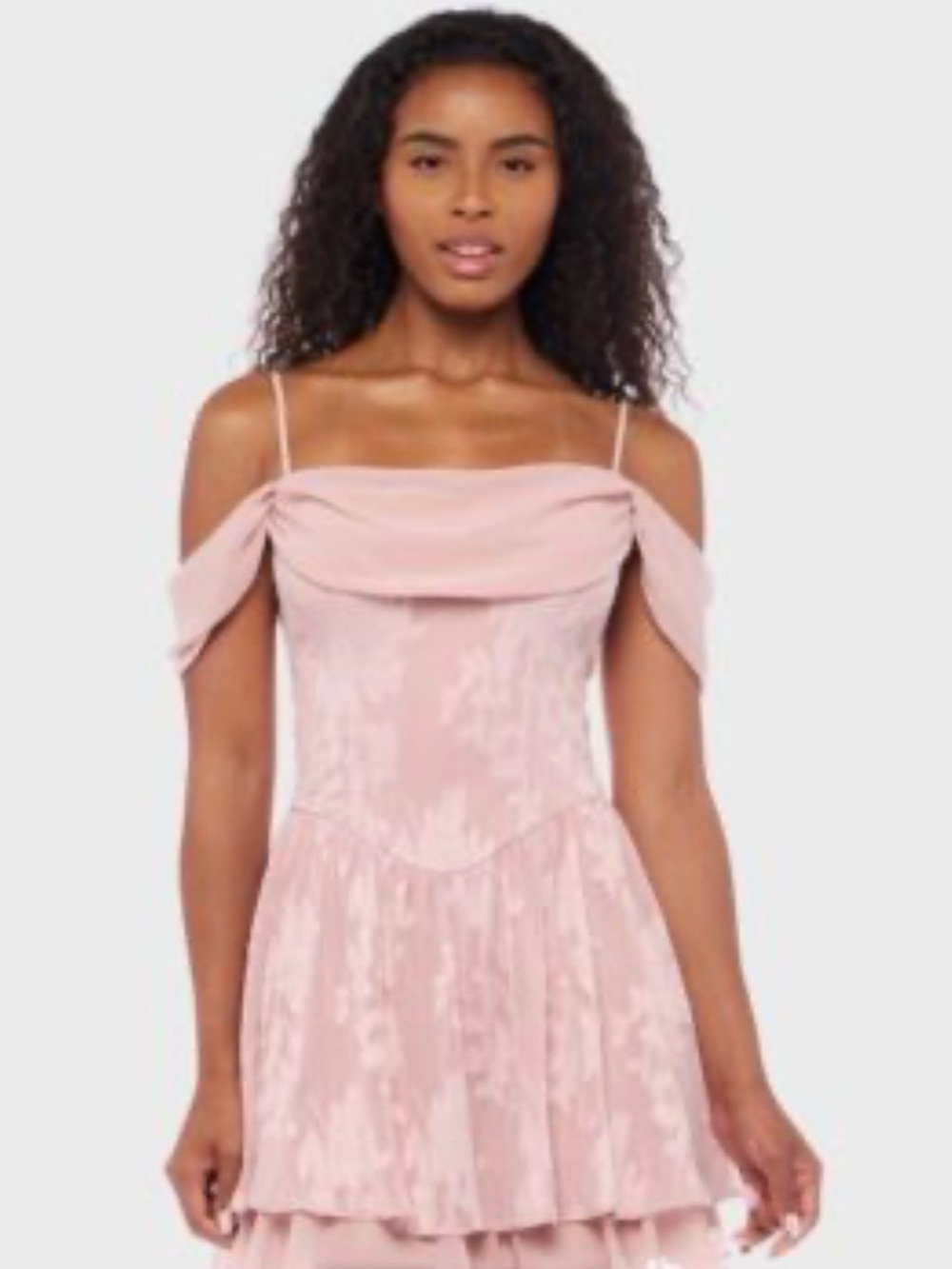 B Darlin Juniors' Cold-Shoulder Jacquard Fit & Flare Dress  juniors size 5/6